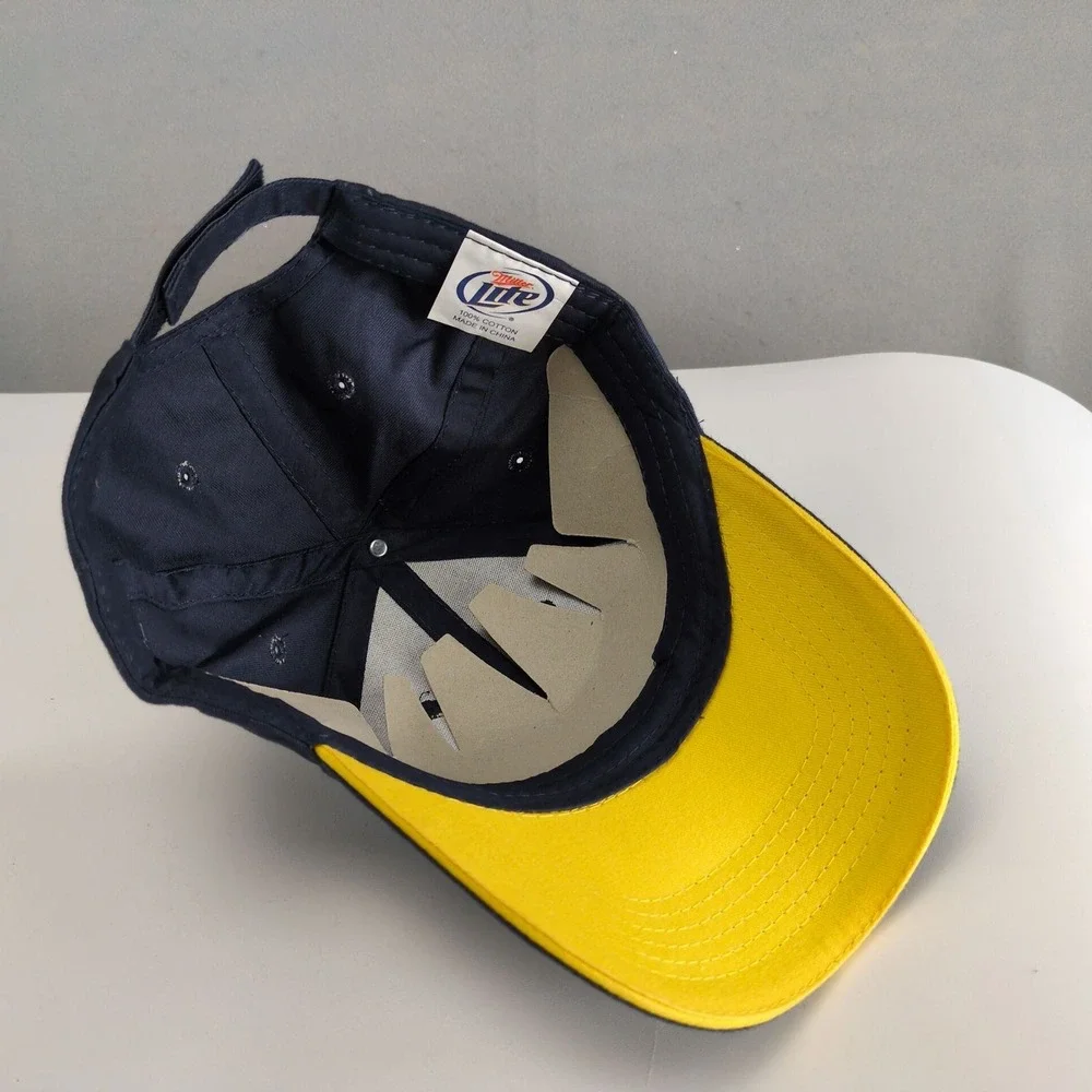 Miller Lite Baseball Cap Hat Navy Blue Embroidered Beer Logo Acme‎ Adjustable